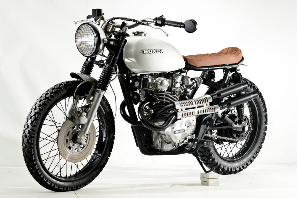 Honda CB450 Scrambler by Steel Bent Customs – BikeBound