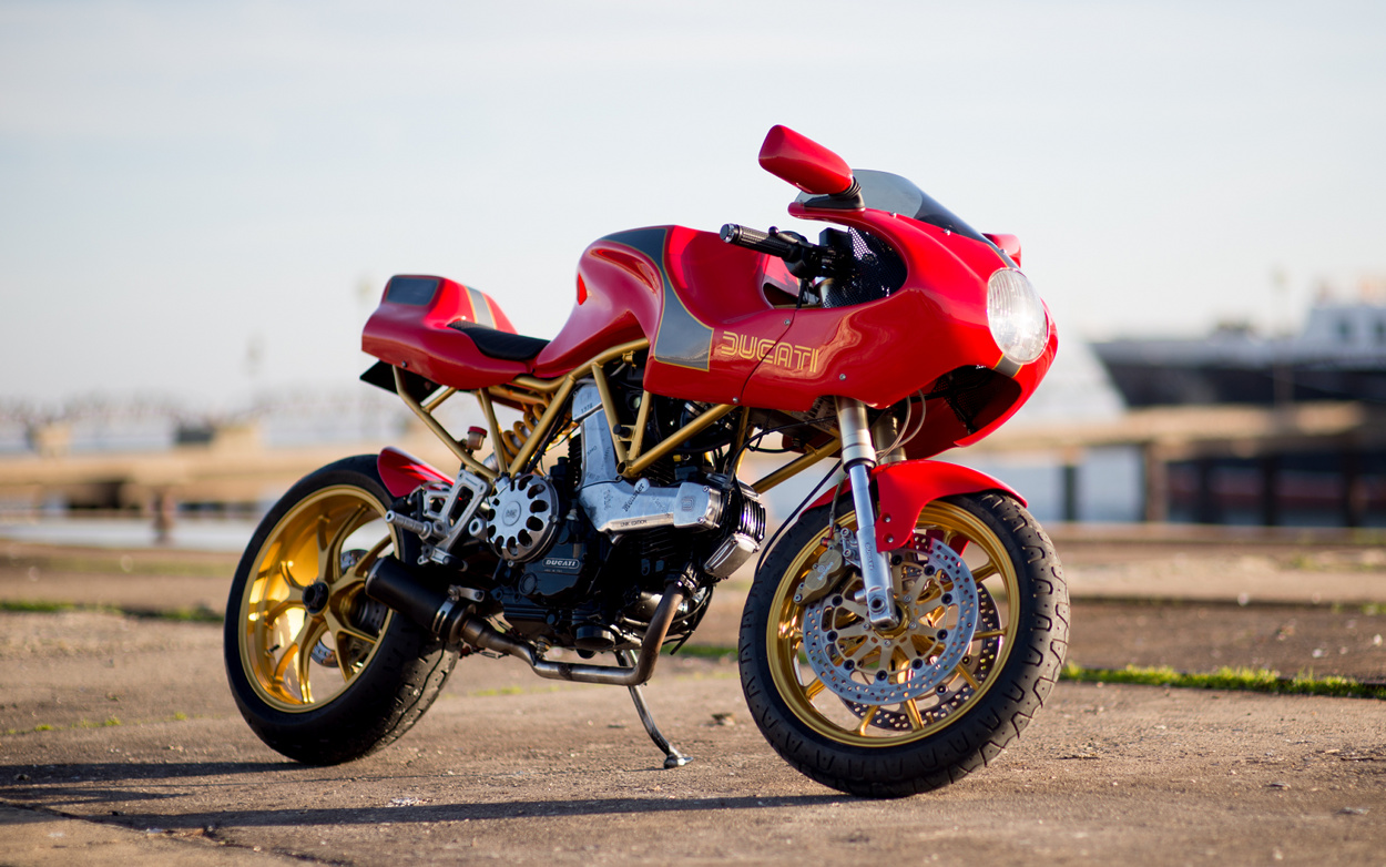 Für Ducati 750SS 900SS komplette Sitzaluminiumlegierung Cafe Racer Bikes 