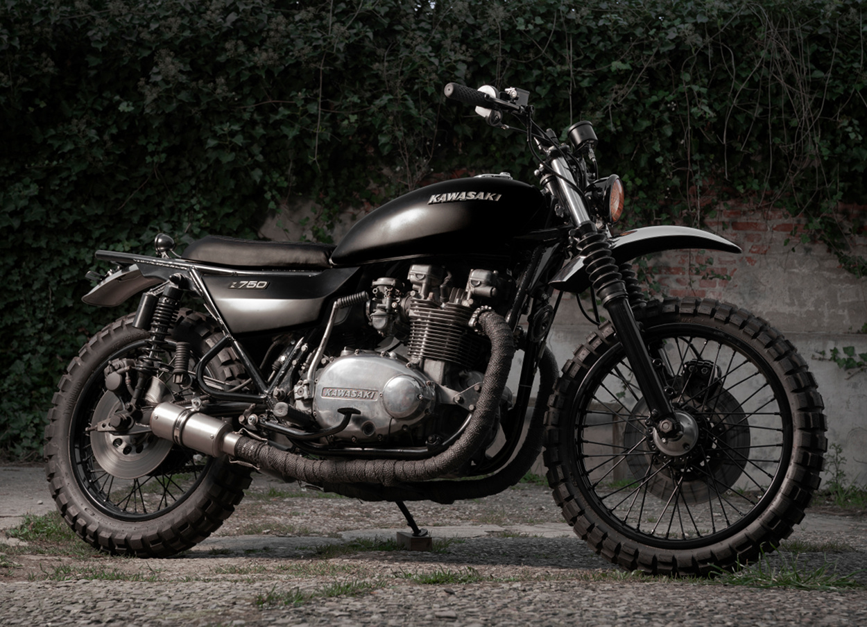 Kawasaki Z750 Scrambler by Andreas Olesen – BikeBound