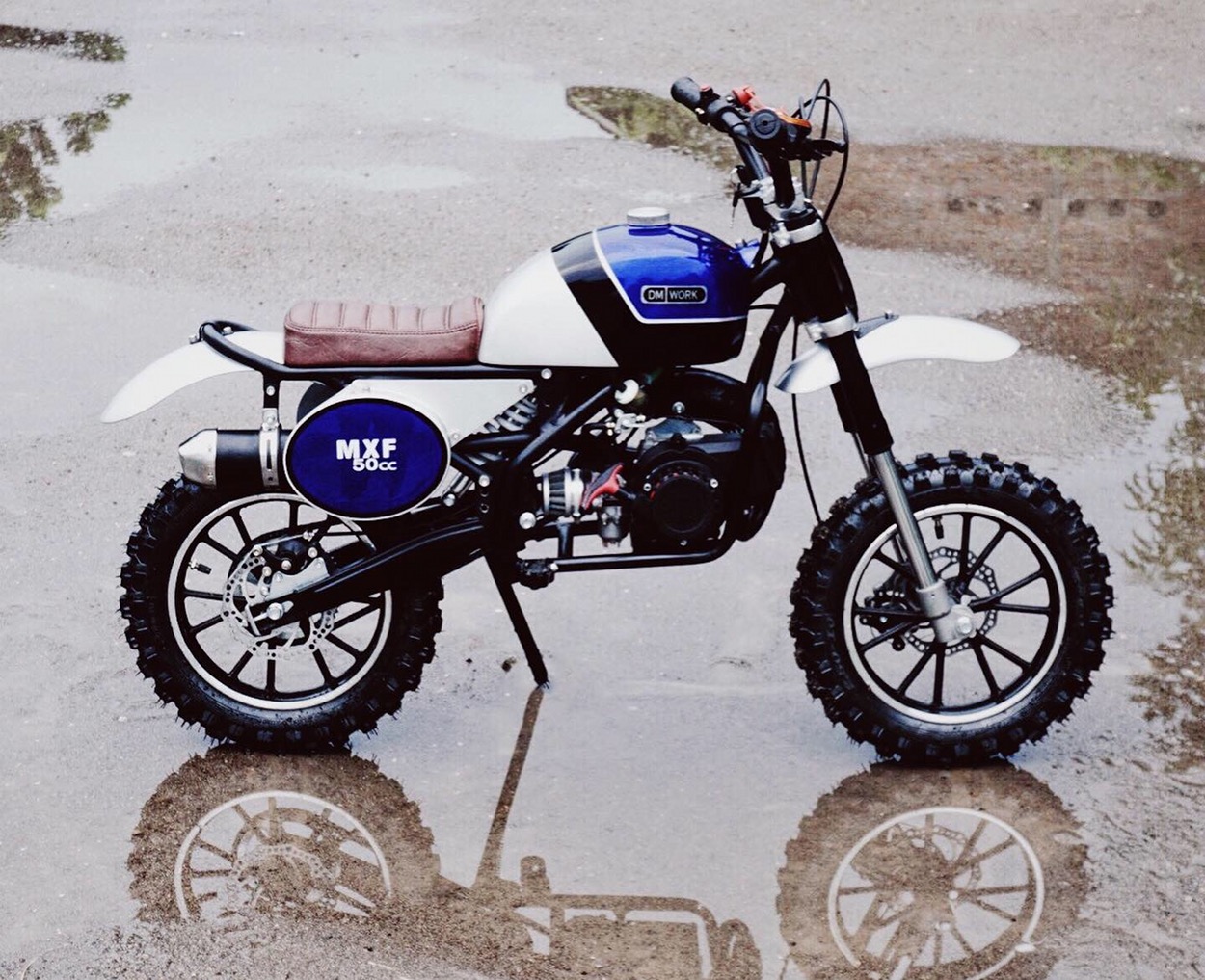 Mini Dirt Bike Mini Moto 50cc  KXd Motocross Scrambler Upgraded Frame 