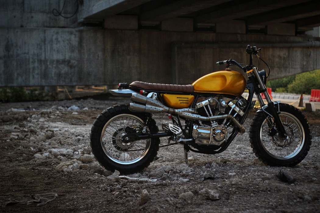 Lightweight V-Twin Scrambler: Kaisar Ruby 250 by Jowo Kustom โ BikeBound