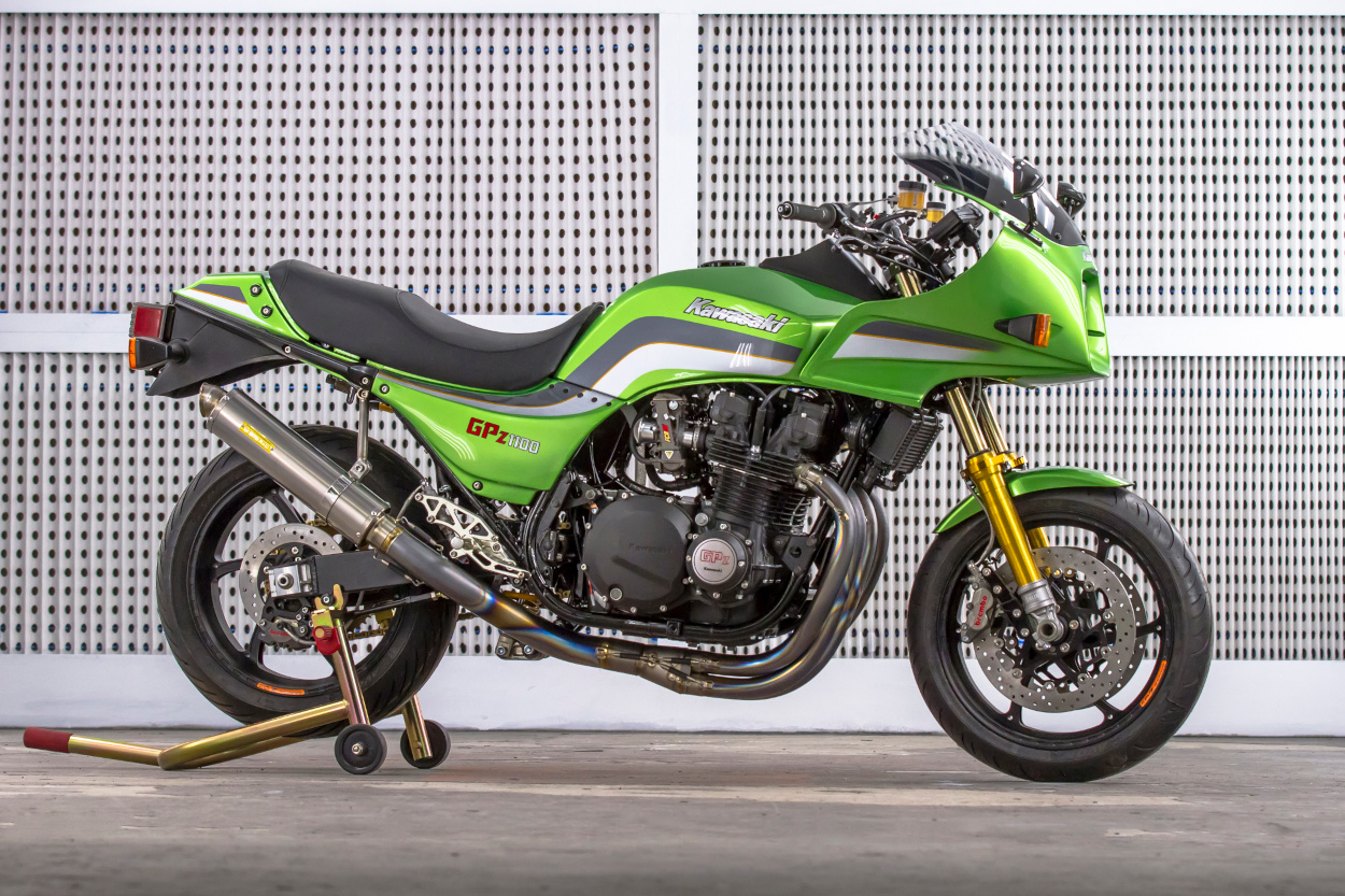 Såvel Interconnect acceleration Green Monster: Kawasaki GPz1100 Restomod by dB Customs – BikeBound