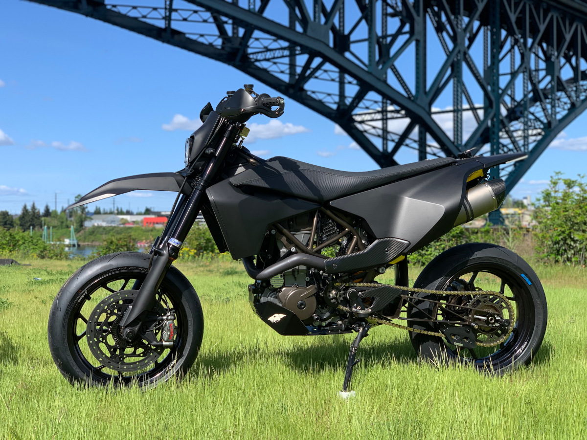 Back from the Dead RATicate Racing s Husky 701 Supermoto BikeBound