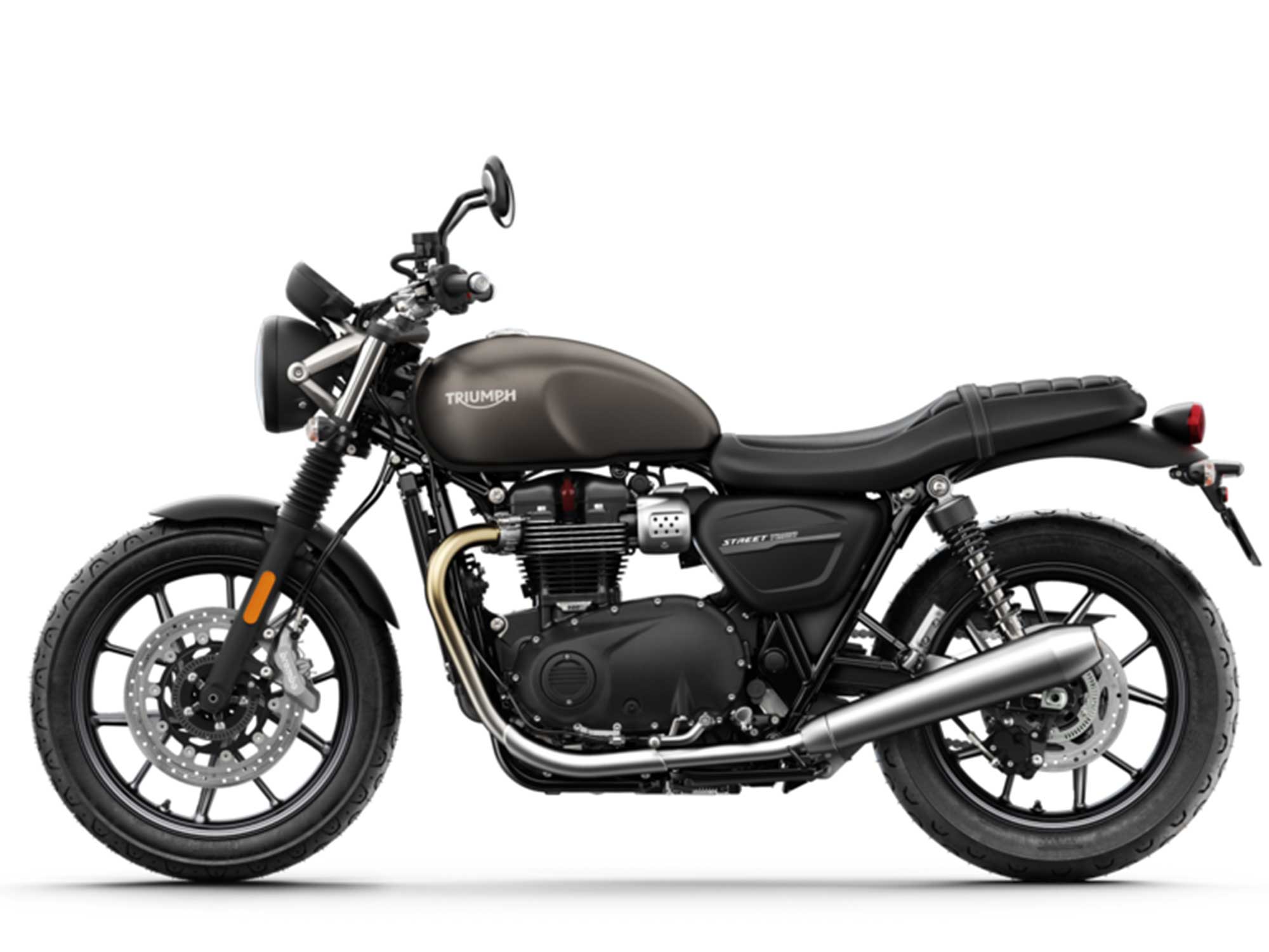 Back to the 60s Blue and Chrome Triumph Street Twin BikeBound