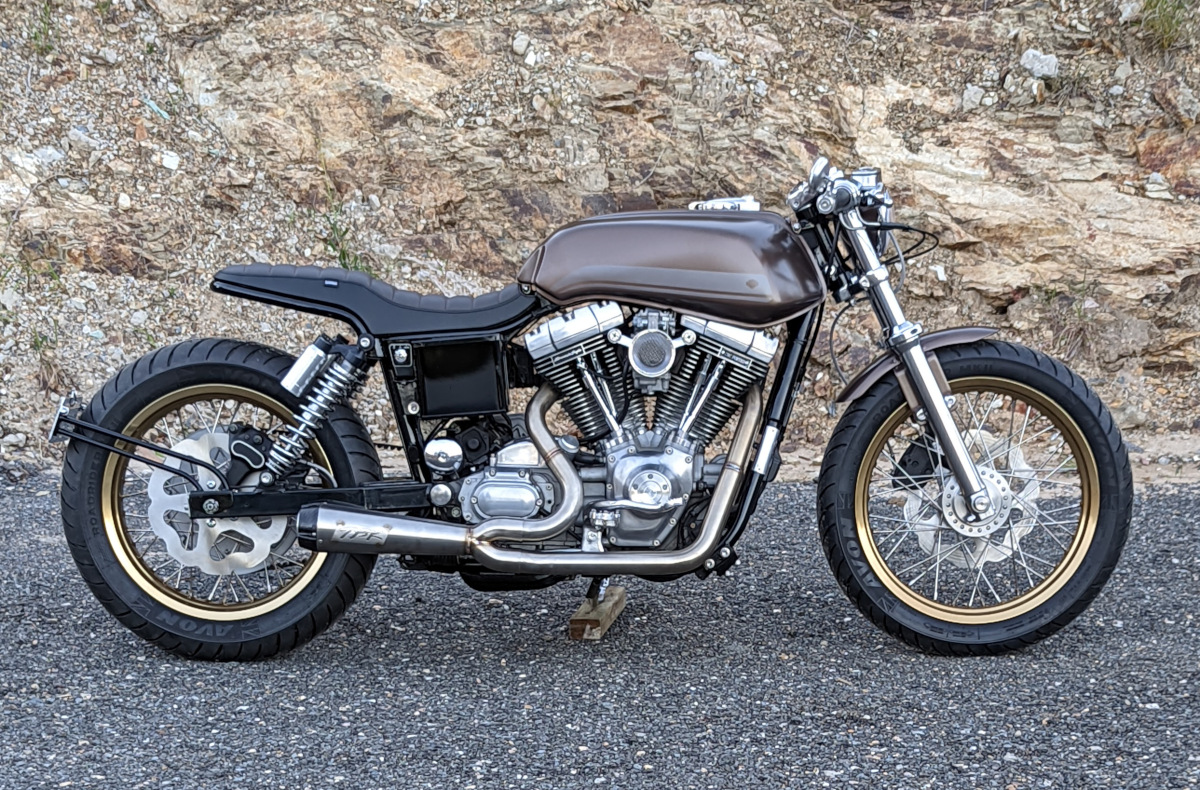 Handcrafted Wooden Harley Davidson Type Motorcycle, 1950s for sale