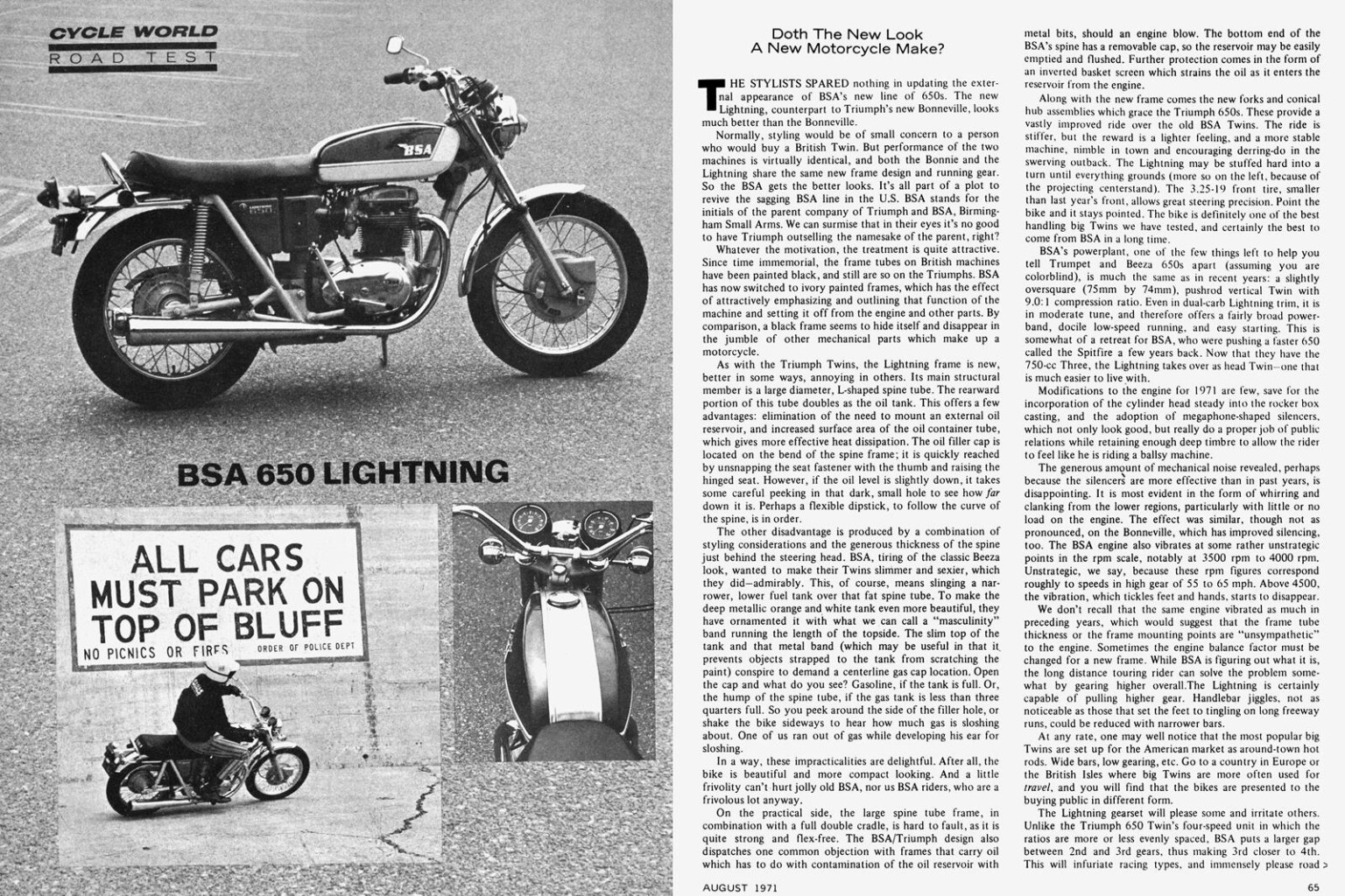 NOT a Café Racer ’71 BSA Lightning BikeBound