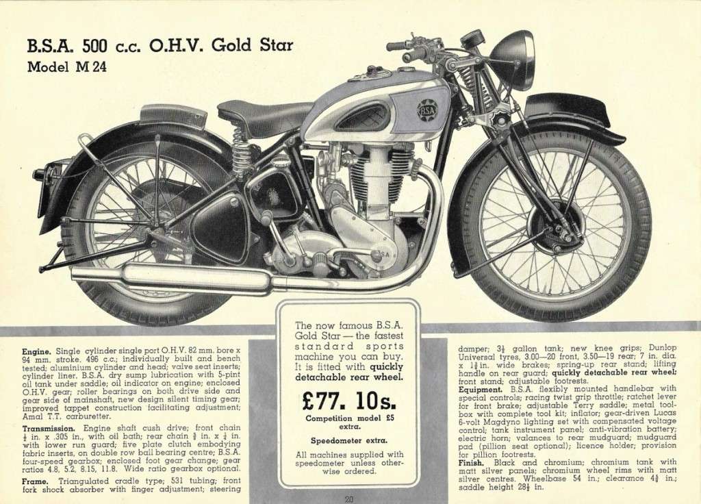 BSA M24 Gold Star