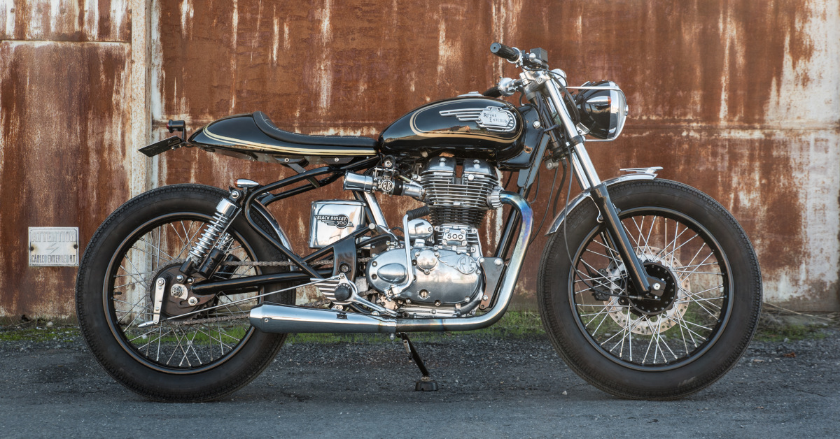 Black Bullet: Royal Enfield Bullet 500 Café Racer – BikeBound
