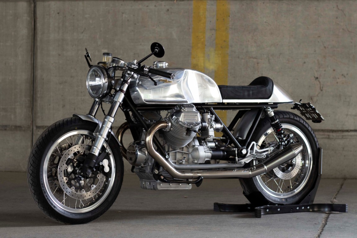 Straight, Low, and Clean: Moto Guzzi Café Racer – BikeBound