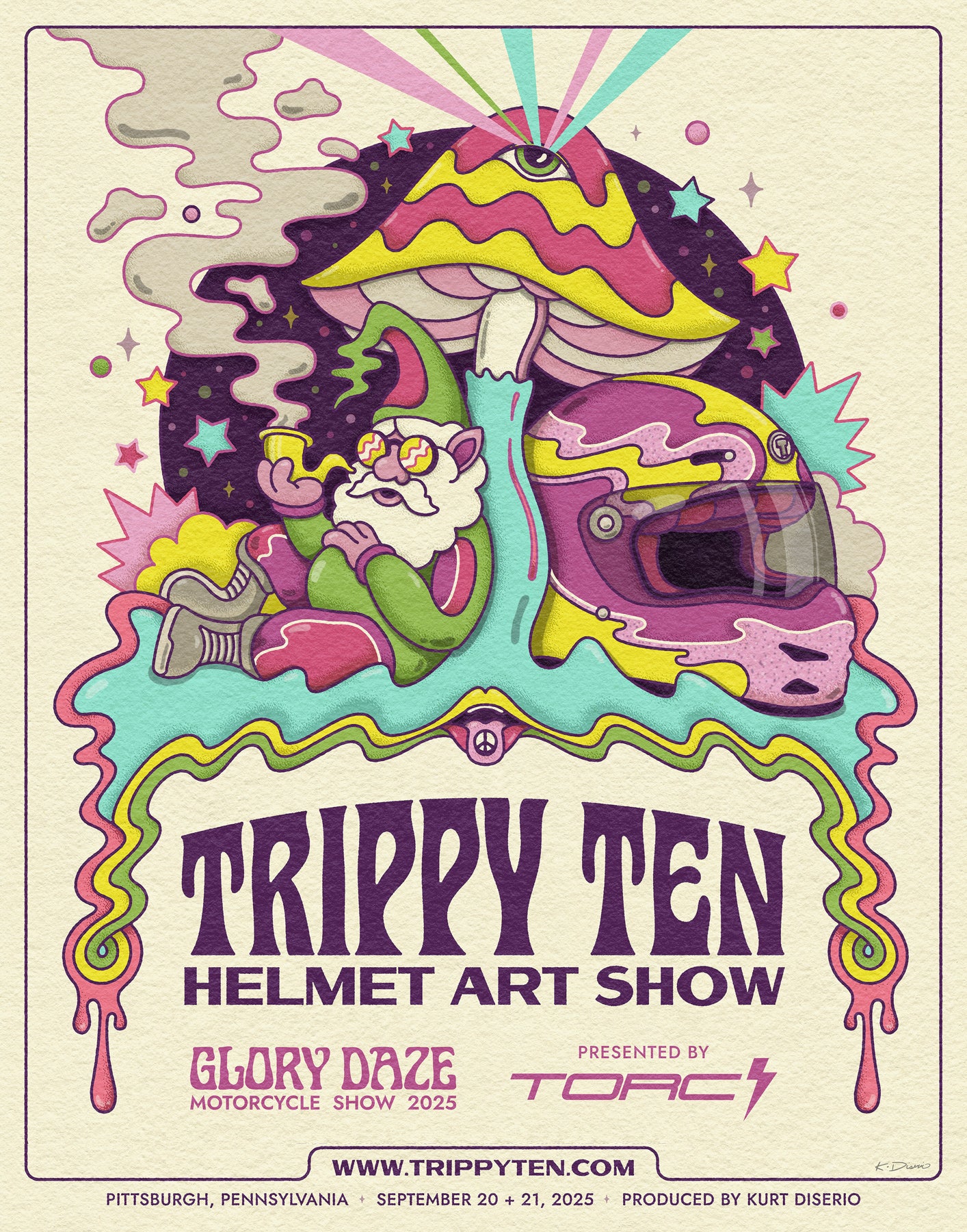 Glory Daze: Trippy Ten Helmet Art Show – BikeBound