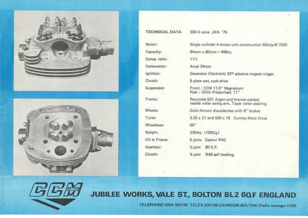CCM 500 4 Valve Works Replica